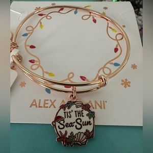🎄 NWT Alex and Ani Tis’ the Sea-Sun Charm Bangle Bracelet in Shiny Rose Gold 🎄